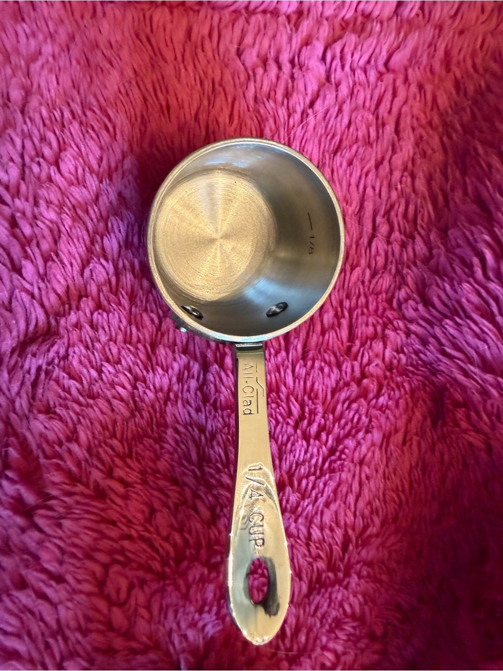 All clad replacements- Stainless Steel 1/4 Cup Measuring Cup - Silver